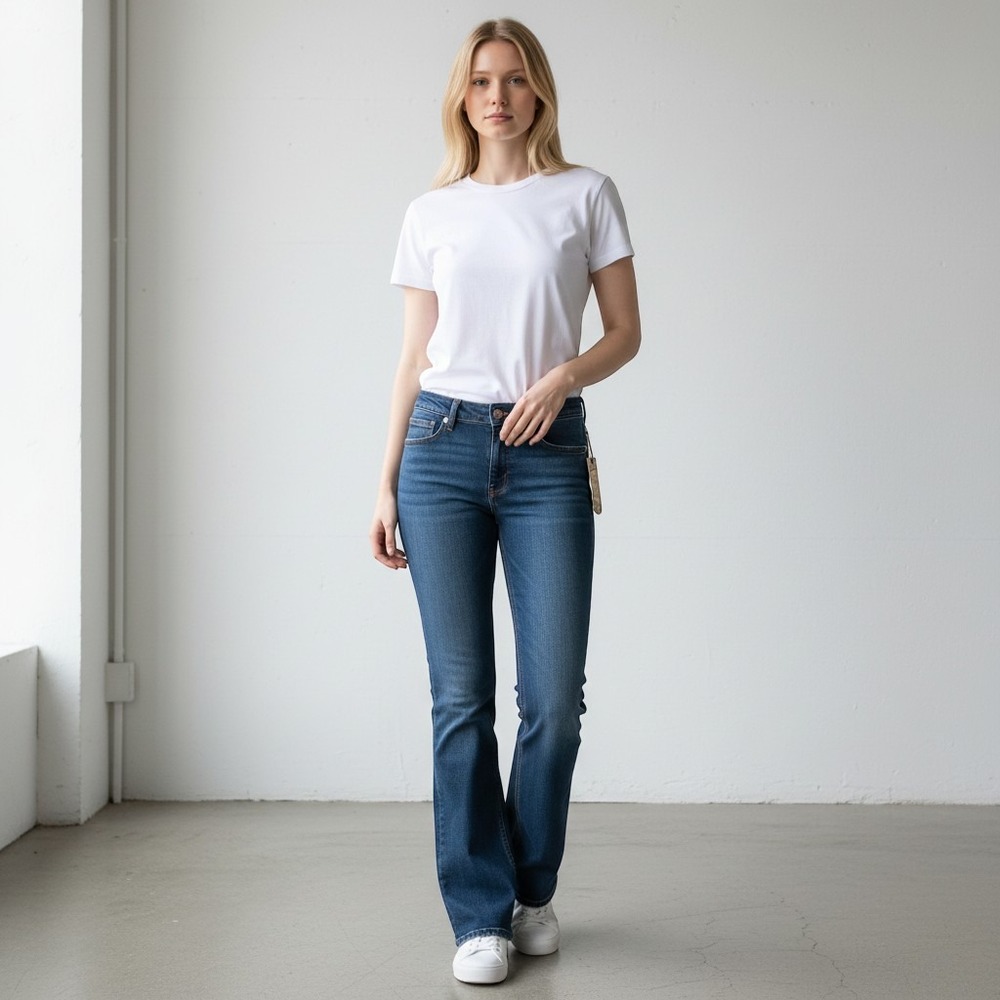 Women's‎ Seven 7 Premium Denim Jeans Flare Medium Wash Stretch Size 29 NEW